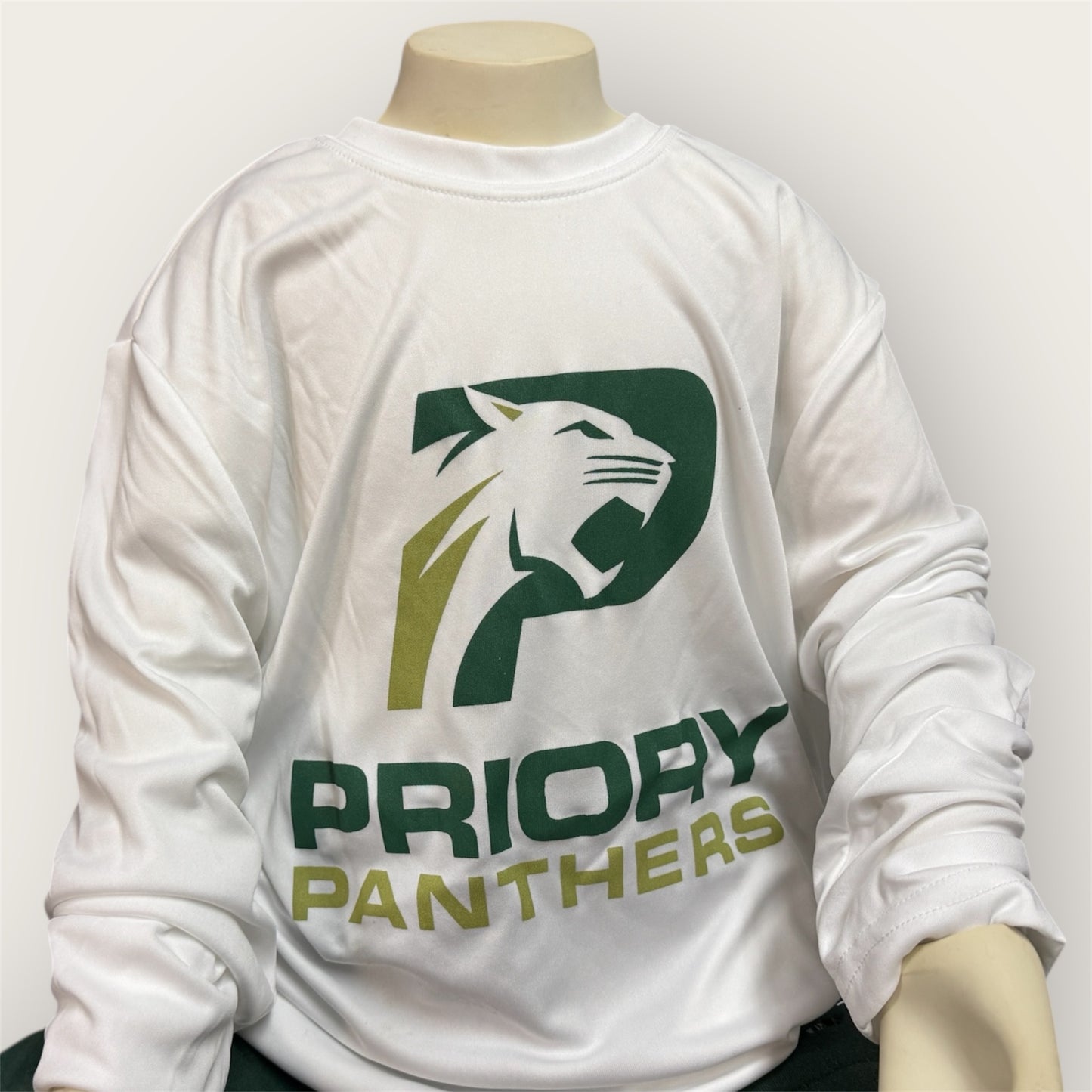 Priory Panthers Performance Long Sleeve Shirt White Junior